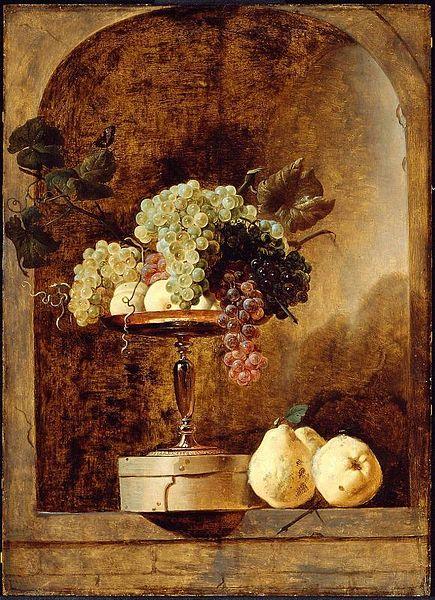 Frans Snyders Grapes Peaches and Quinces in a Niche Sweden oil painting art